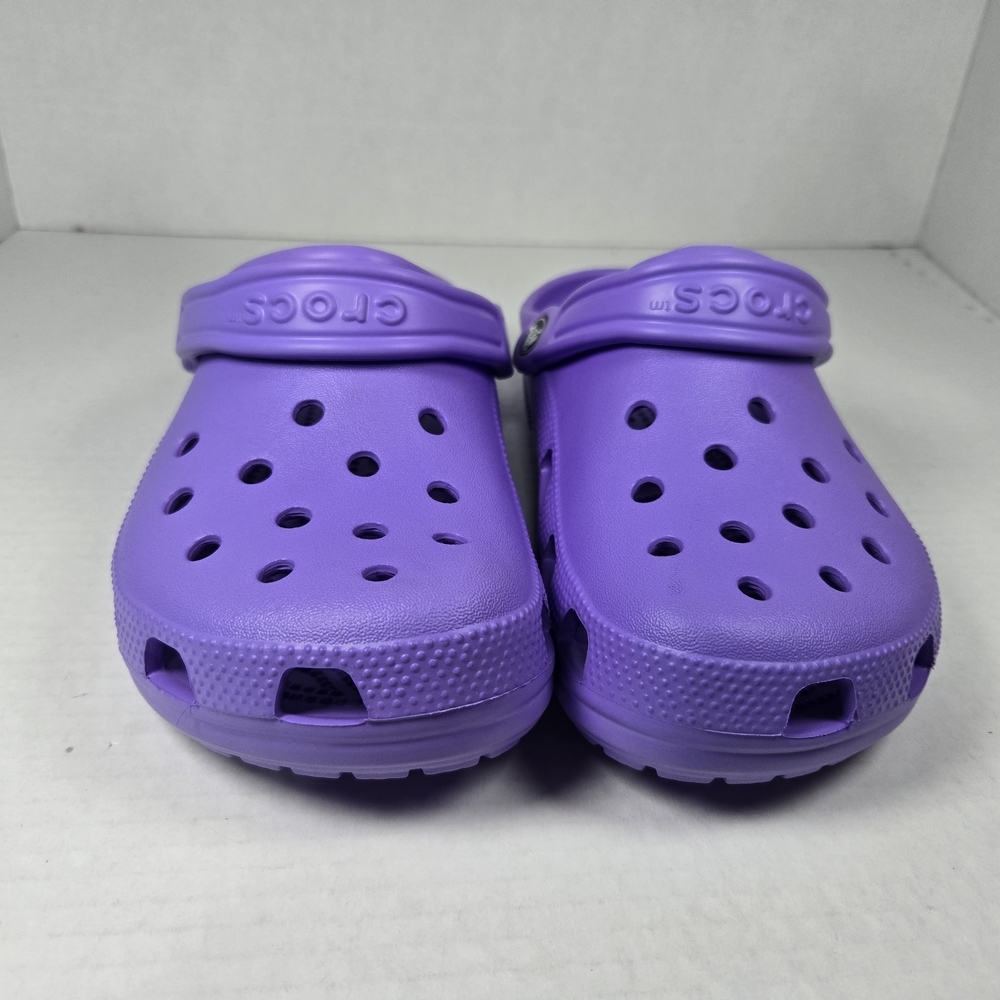 Crocs Kids Purple Classic Clog Slip-ons - Size J5 Big Girl 5 - Picture 3 of 8